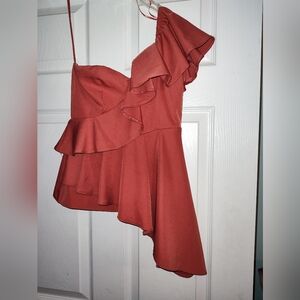Women's medium one shoulder top, excellent condition
